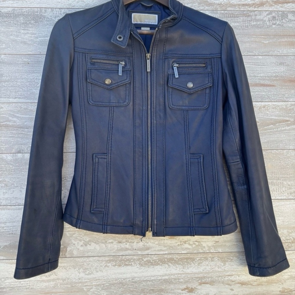 Michael Kors Leather Jacket women’s size Medium.